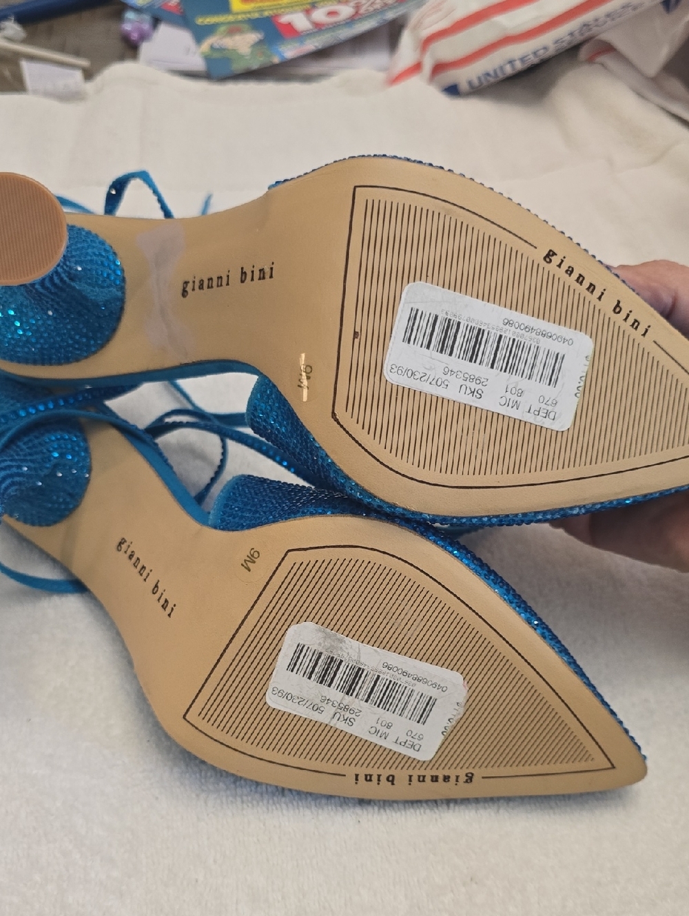 NWT Gianni Bini Rhinestone Heels - **FLAWS** - Picture 5 of 10